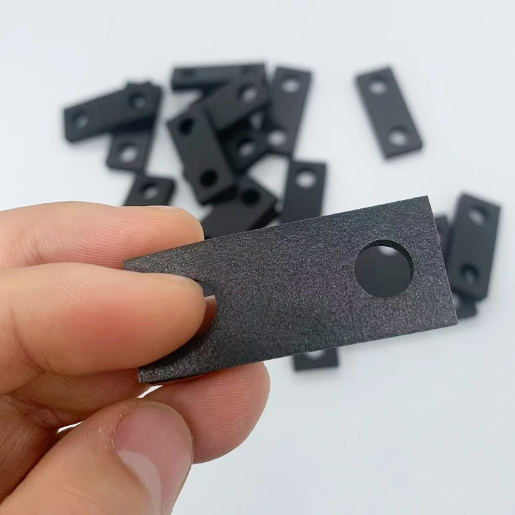 Rectangular EPDM gasket with circular mounting holes
