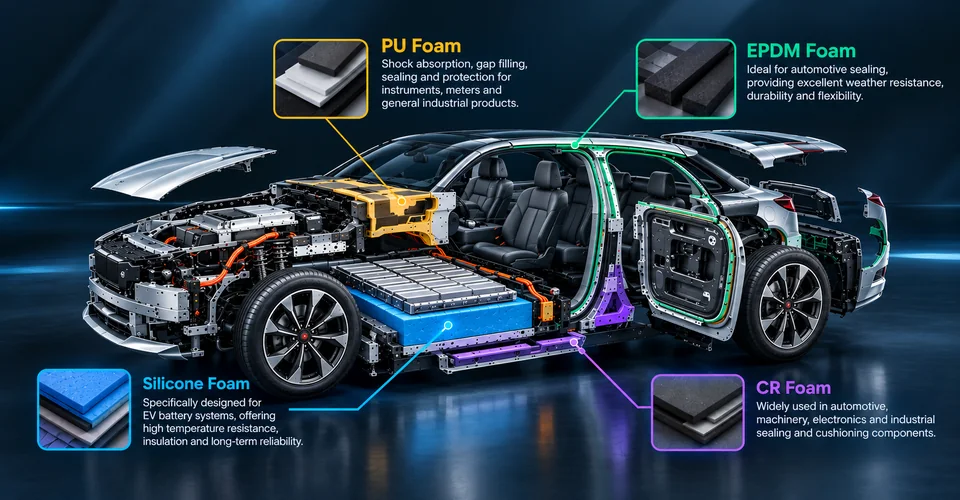 Automotive sealing and cushioning application