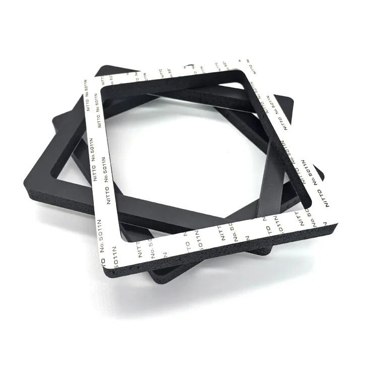 Black adhesive-backed silicone foam frame gaskets