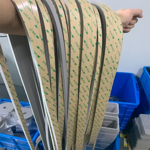 Silicone foam sealing strips