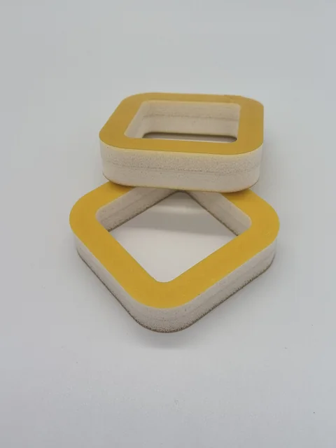 Silicone foam vibration isolation frames